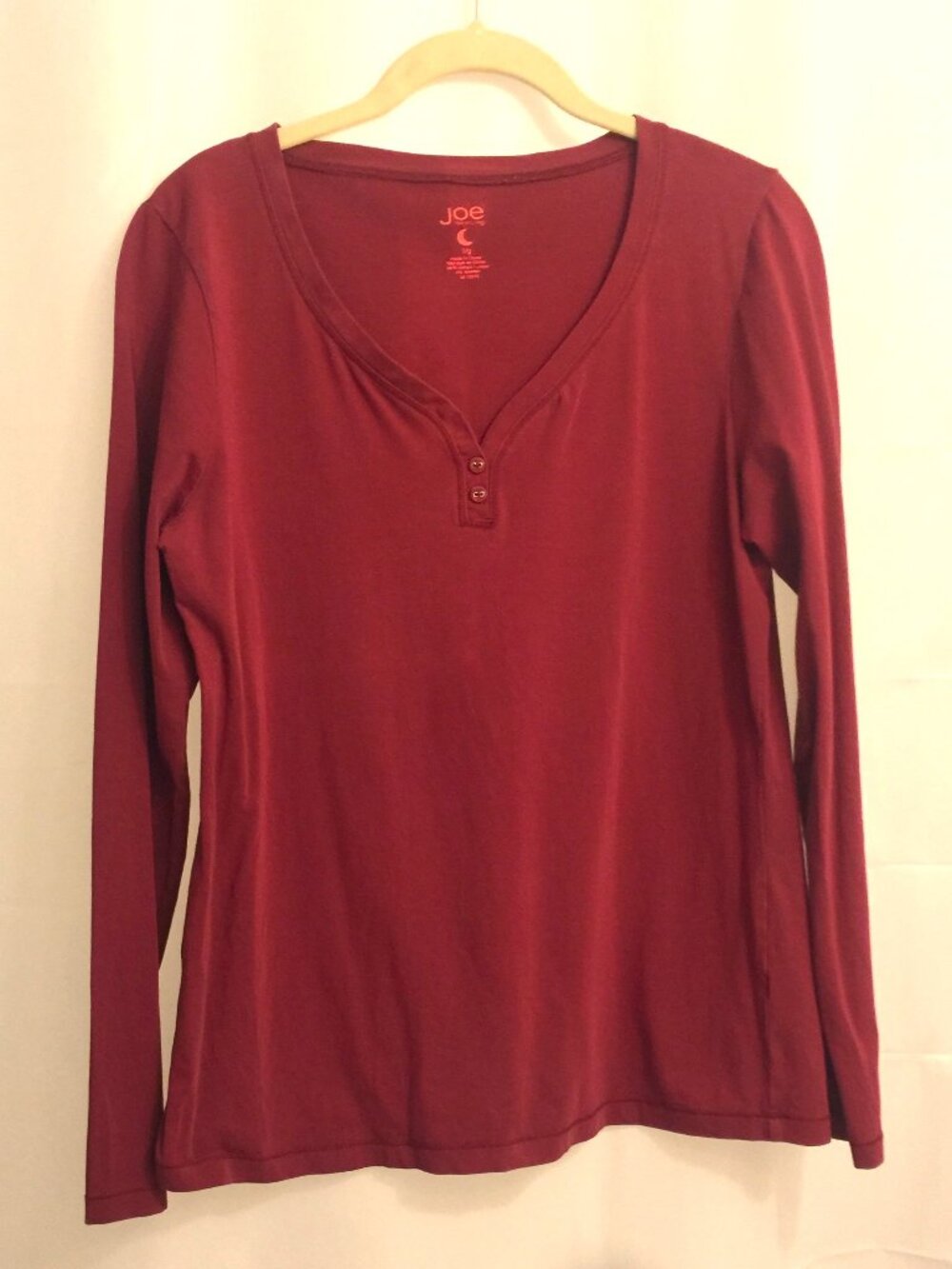 Joe Fresh Henley Style Long Sleeve Sleep Shirt